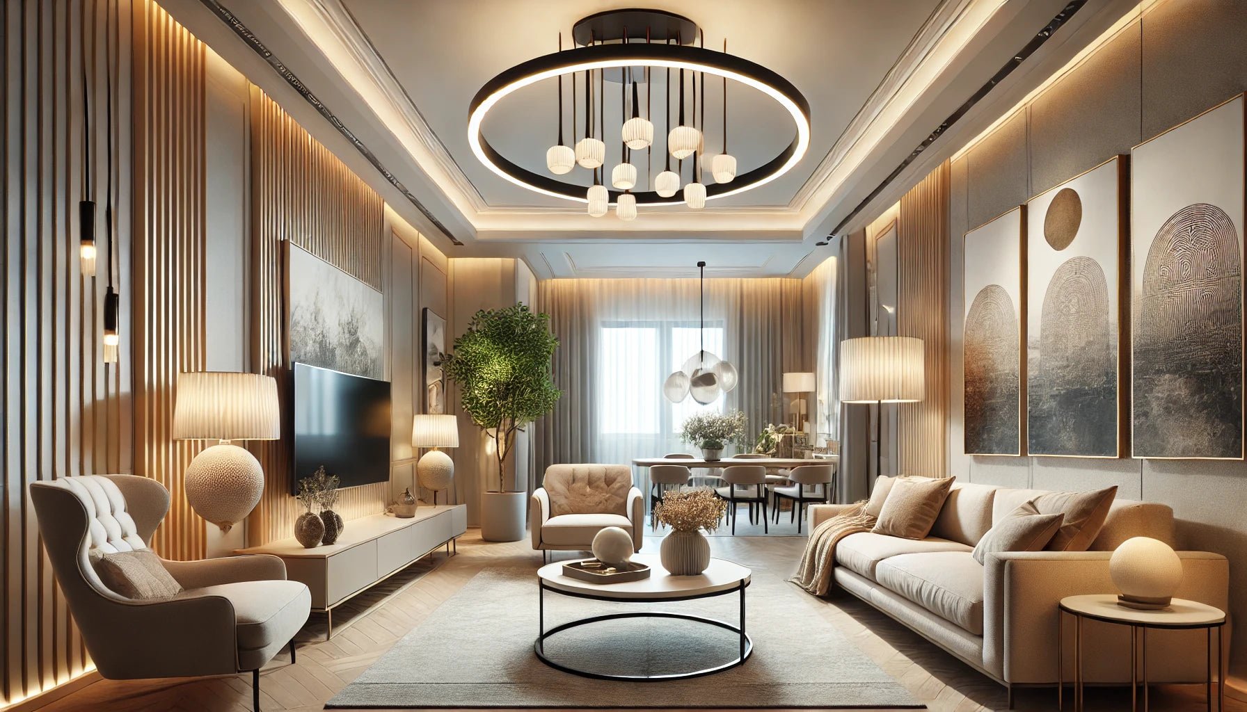 Lustra led perfecta pentru living - La Cucu