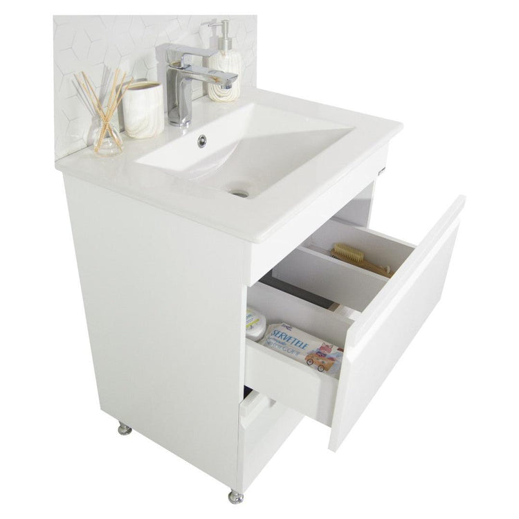 Baza Seria 786, 60 cm, cu Sertare, Alb + Lavoar Sava 60, 2060