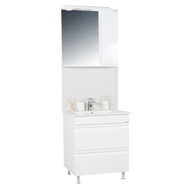 Baza Seria 786, 60 cm, cu Sertare, Alb + Lavoar Sava 60, 2060