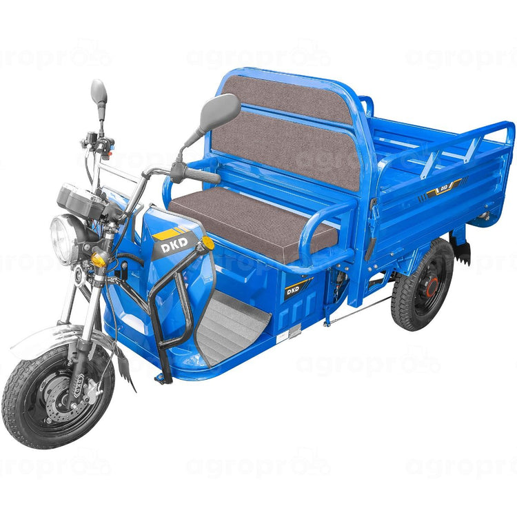 Tricicleta electrica DKD L2E-U putere 1200W 3+1 viteze 32km/h bena 150x100x45 cm basculabila obloane rabatabile autonomie 60 Km acumulatori 6x12V/45Ah - La Cucu