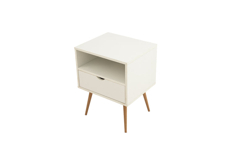 Noptiera Mila Alb, 47.6x61x40 cm - La Cucu