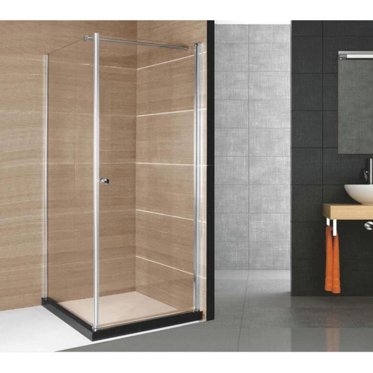 Cabina de dus patrata din sticla securizata si aluminiu, 90 x 90 cm, RDR11 GLADYS - La Cucu