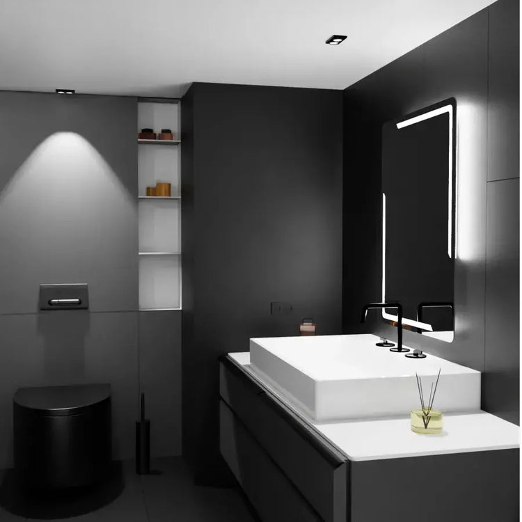 Oglinda LED Senzor Elliott Sistem Dezaburire Ceas Temperatura 60x80 cm Colectia Marcello Funghi D037