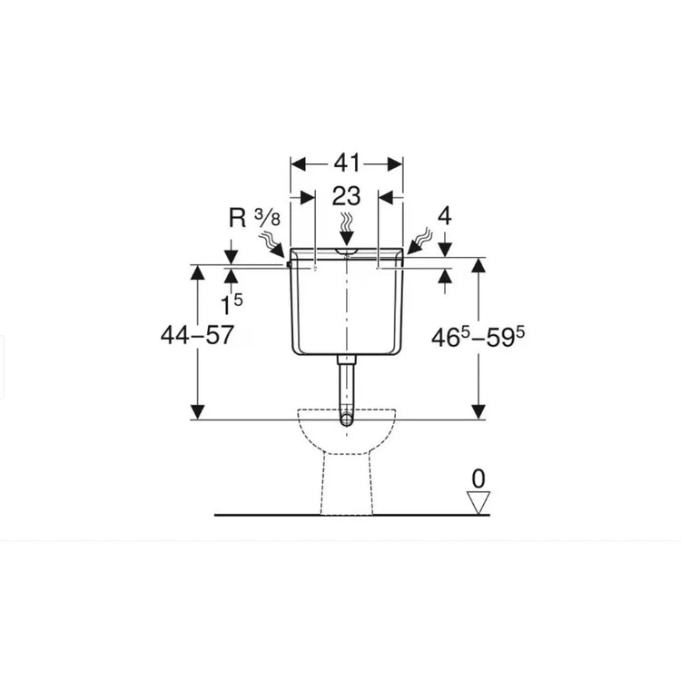 Rezervor WC Geberit Rio AP110, cu montaj la semiinaltime, Alb