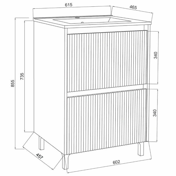 Creta 60 - Set mobilier savini due alb/stejar