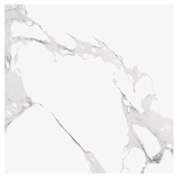 Gresie exterior / interior portelanata Carrara Matt, 60 x 60 cm, alb, mata, rectificata, aspect marmura