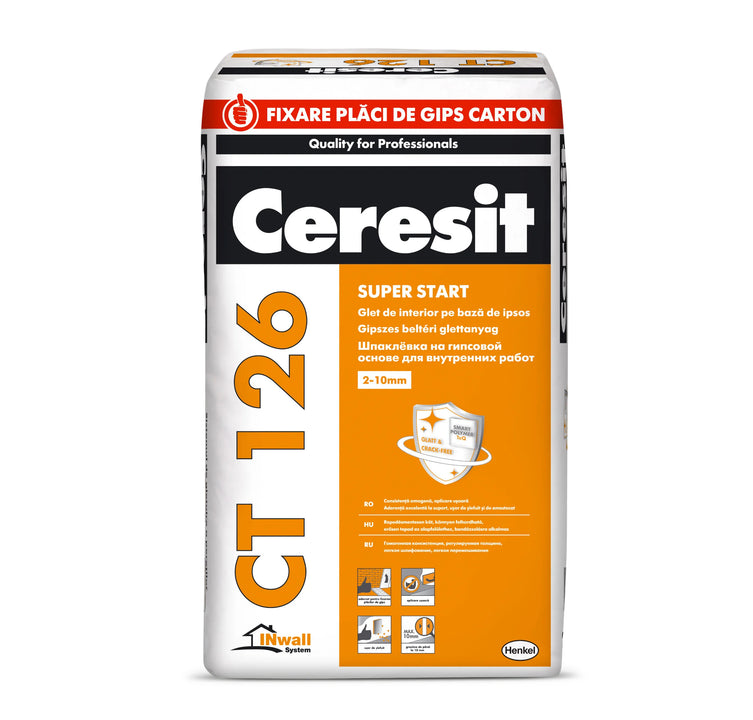 Glet Ceresit CT 126, pe baza de ipsos, interior, 20 kg