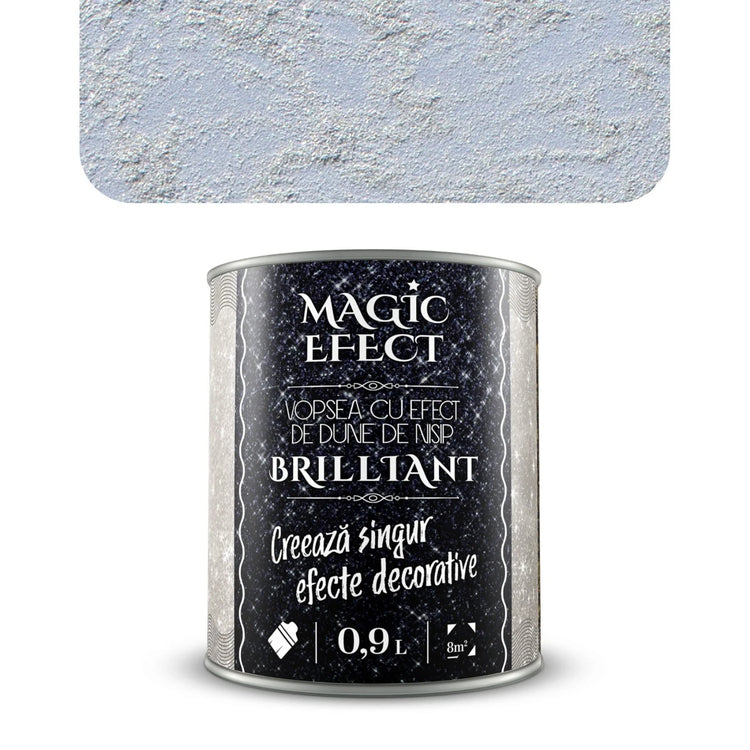 Vopea decorativa pe baza de apa, interior, Magic Efect Brilliant, efect dune de nisip, brilliant C02 / argintiu, 0.9 L
