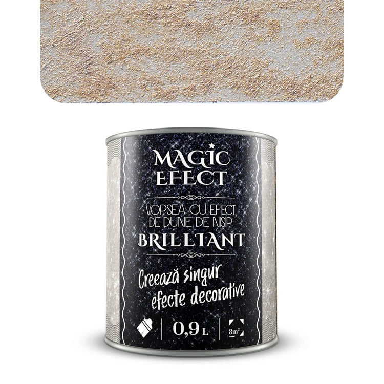 Vopea decorativa pe baza de apa, interior, Magic Efect Brilliant, efect dune de nisip, brilliant C04 / maro, 0.9 L