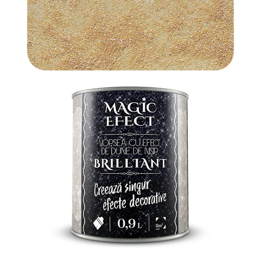Vopea decorativa pe baza de apa, interior, Magic Efect Brilliant, efect dune de nisip, brilliant C05 / bej, 0.9 L