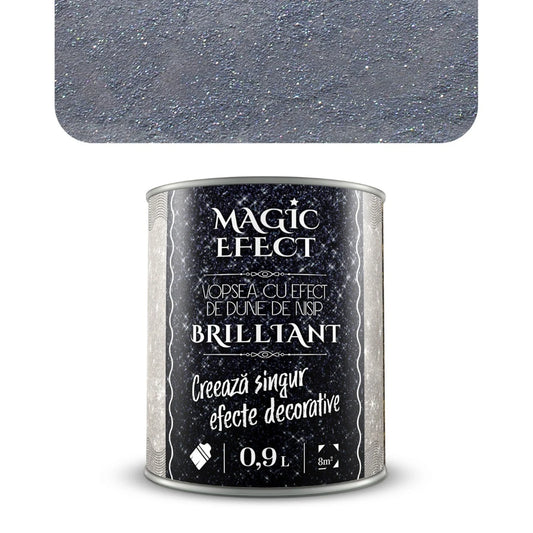 Vopea decorativa pe baza de apa, interior, Magic Efect Brilliant, efect dune de nisip, brilliant C06 / argintiu, 0.9 L