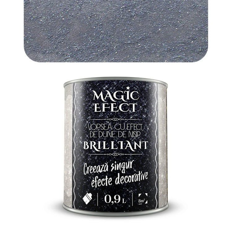Vopea decorativa pe baza de apa, interior, Magic Efect Brilliant, efect dune de nisip, brilliant C06 / argintiu, 0.9 L