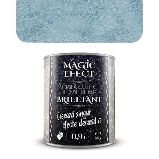 Vopea decorativa pe baza de apa, interior, Magic Efect Brilliant, efect dune de nisip, brilliant C09 / albastru, 0.9 L