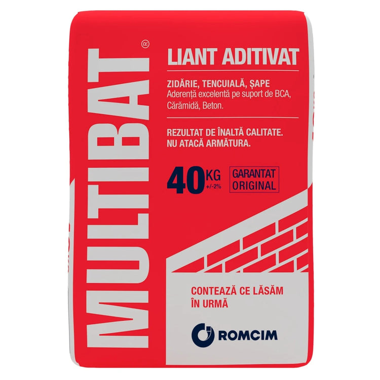 Liant aditivat pentru tencuiala si zidarie, Multibat, 40 kg