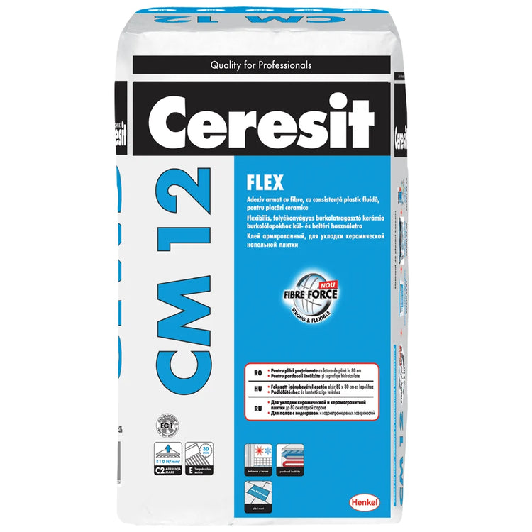 Adeziv flexibil pentru placari ceramice, Ceresit CM 12, 25 kg