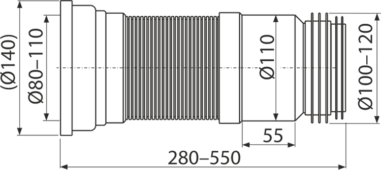 Cot WC flexibil A970