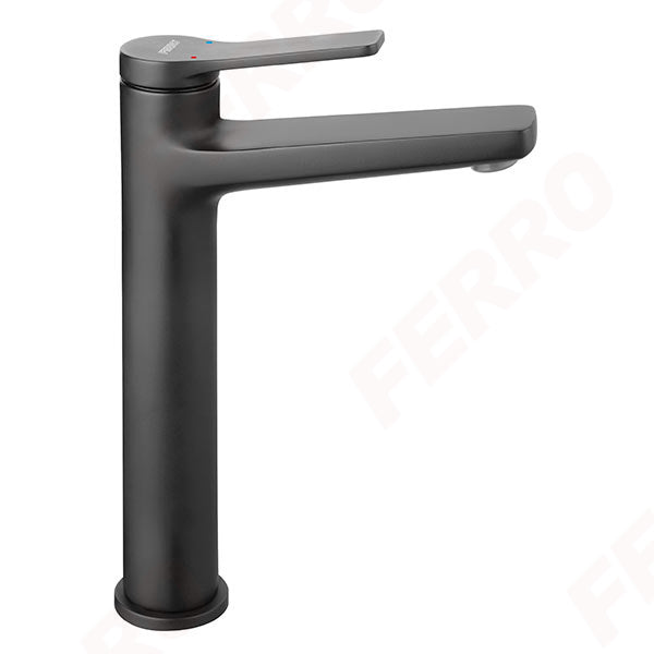 Stratos Black - Baterie stativa pentru lavoar inalt, negru mat BSC2LBL