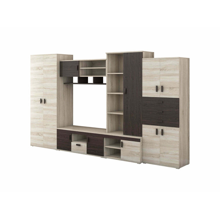 Bibliotecă living Diana, 350 cm, Sonoma Wenge