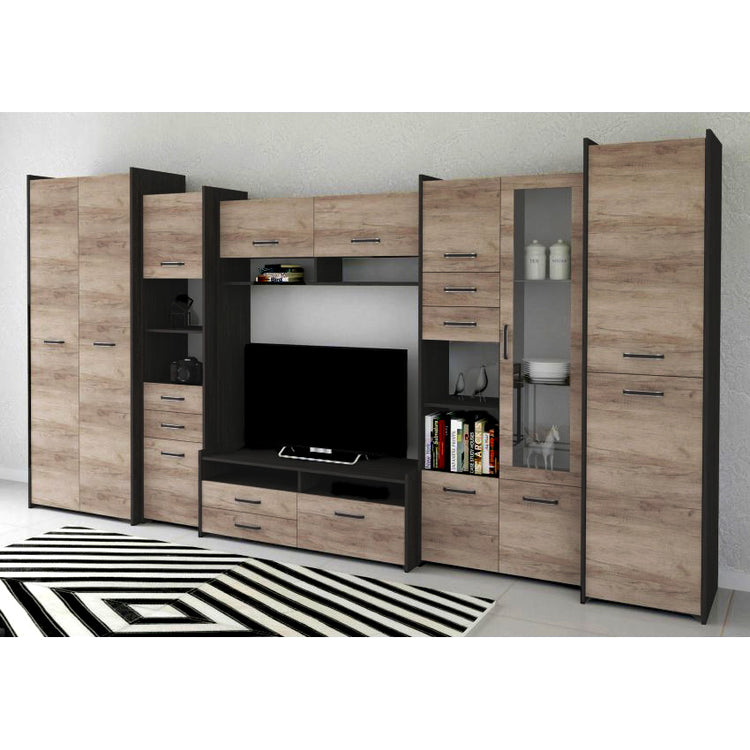 Bibliotecă living Mirabela, 360 cm, Sonoma