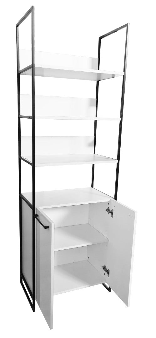 COLOANA MDF CU CADRU METALIC, SERIA 740, ALB - La Cucu
