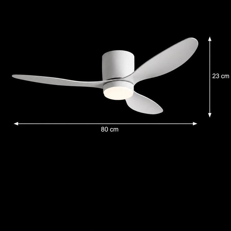 Lustra LED Ventilator VENTIS cu Telecomanda, 21 W, D80cm, Lumina Rece/Neutra/Calda, Metal si Plastic, Alb