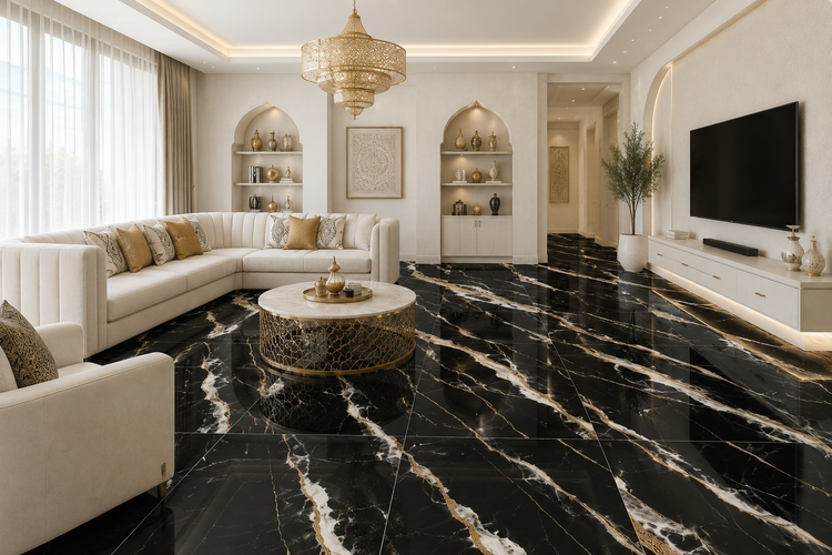 Gresie Black Golden Veins 60x120 1.44