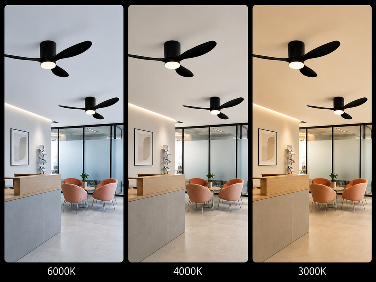 Lustra LED Ventilator VENTIS cu Telecomanda, 21 W, D80cm, Lumina Rece/Neutra/Calda, Metal si Plastic, Negru