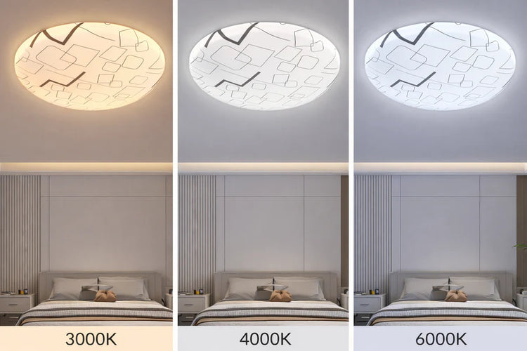 Plafonieră LED 35 cm, 32W, 3000K / 4000K / 6000K, Alb, Metal si Acril