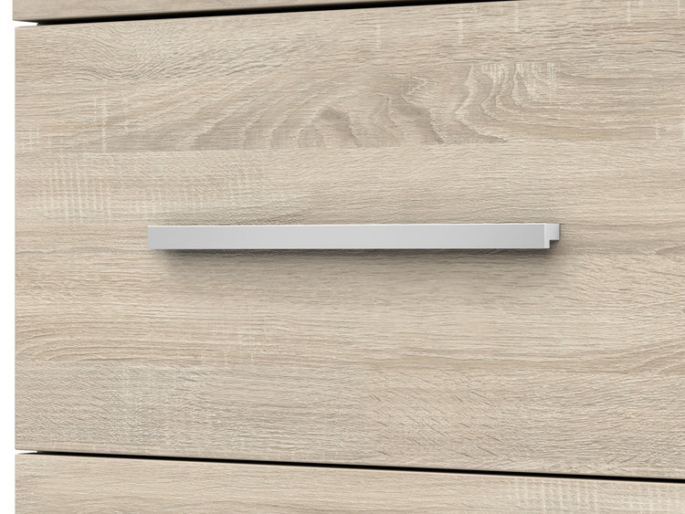 Comoda Stela, 135x95x45cm, Alb/Sonoma