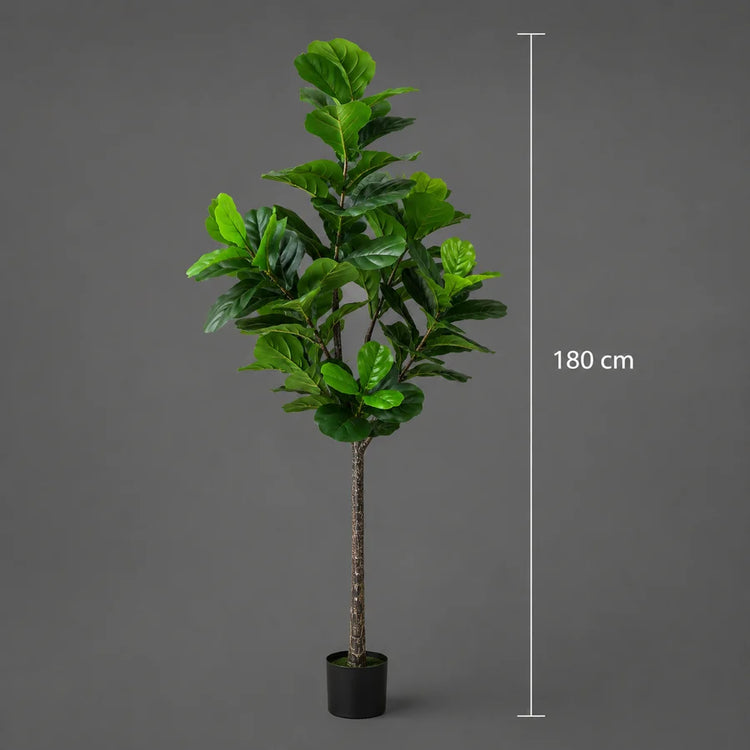 Planta Artificială Copac Tip Ficus, 180 cm, Verde, cu Ghiveci