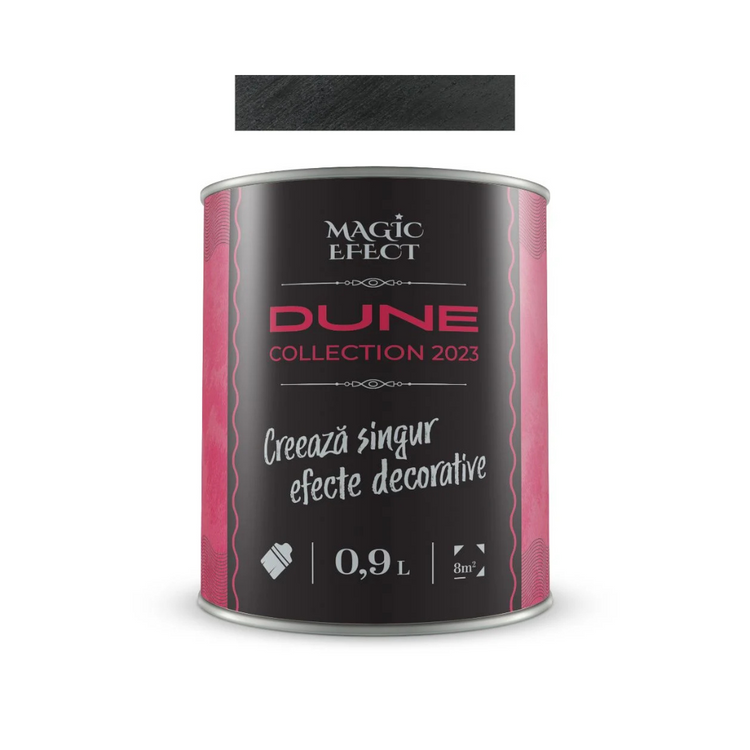 Vopsea decorativa cu efect de dune de nisip, Magic Efect Dune Magic Black, 0.9 l