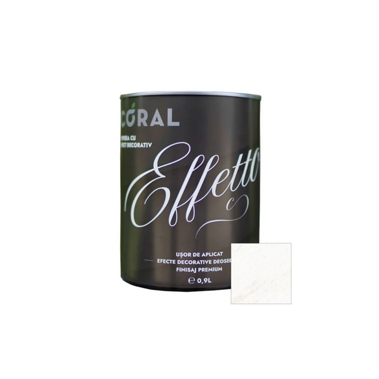 Vopsea decorativa, interior, Coral Effetto, Cremona / alb, 0.9 L