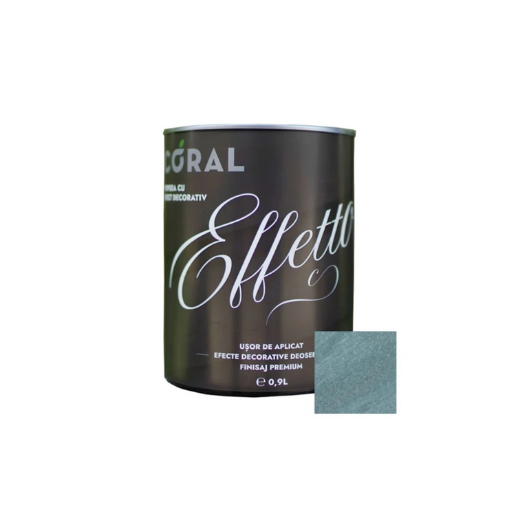 Vopsea decorativa, interior, Coral Effetto, Treviso / verde, 0.9 L