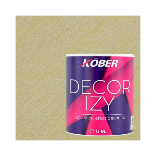 Vopsea decorativa, Kober Decor Izy, Ocru de Venetia, efect sidefat si texturat, 0.9 litri