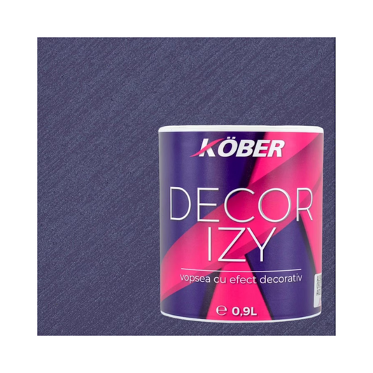 Vopsea decorativa, Kober Decor Izy, Violet Ametist, efect sidefat si texturat, 0.9 litri