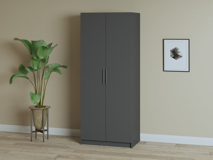 Dulap ECO, 2 usi si bara de haine, 80 cm