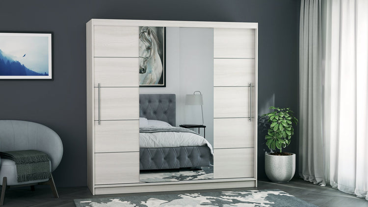 Dressing Sara, cu oglinda, 200x200x60 cm