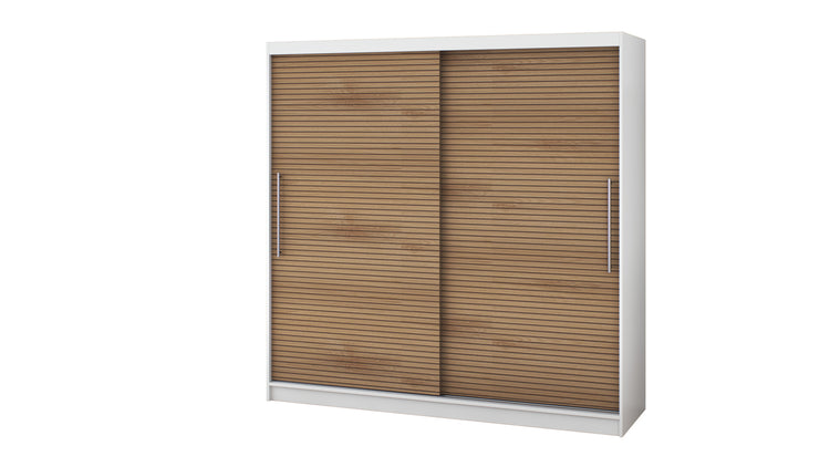 Dressing Rafi, 200x200x60 cm, alb/stejar
