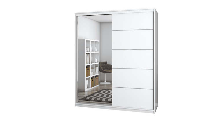 Dressing Bella alb cu oglinda-183cm