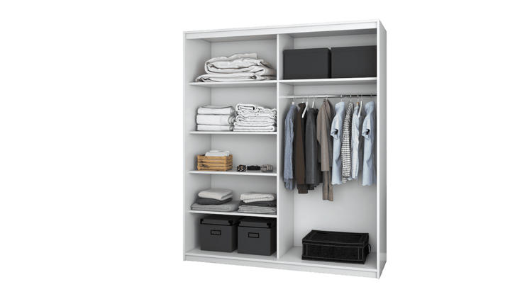 Dressing Bella alb cu oglinda-183cm