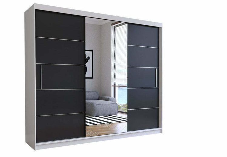 Dressing Iulia, alb/negru, 250 cm