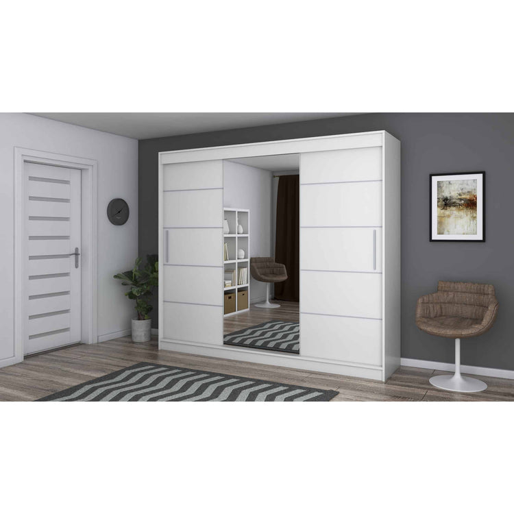 Dressing Iulia, Alb, 250x218x61 cm - La Cucu