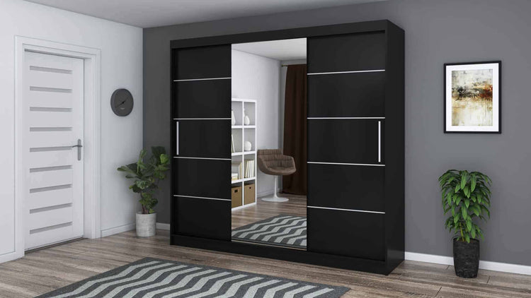Dressing Iulia negru 250 cm