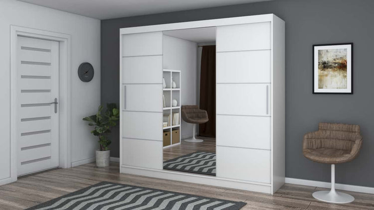 Dressing Iulian, alb cu oglinda 233 cm