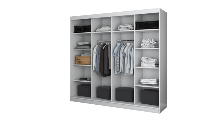 Dressing Iulian, alb cu oglinda 233 cm