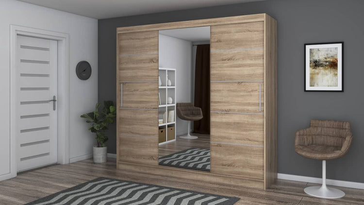 Dressing Iulian sonoma cu oglinda-233 cm