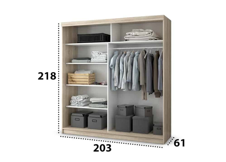 Dressing Ovidiu 20, 203x218x61 cm, sonoma