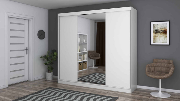 Dressing Ovidiu 38, alb, 233x218x61 cm, 2 usi culisante
