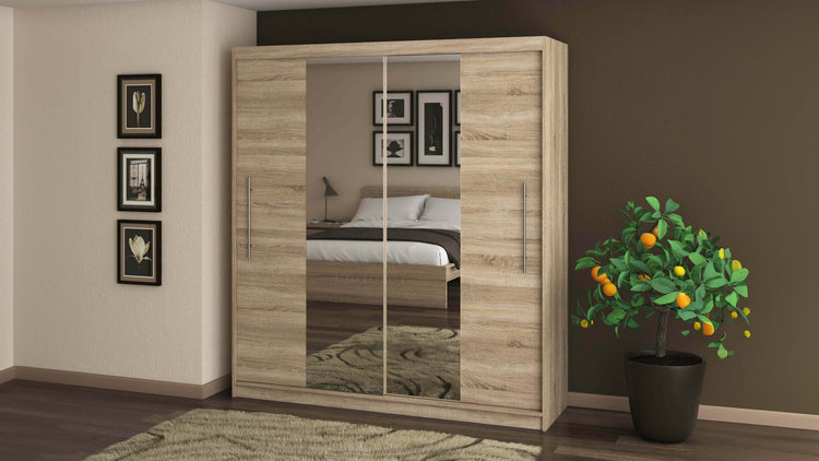 Dressing Radu cu oglinda, 180x200x61 cm