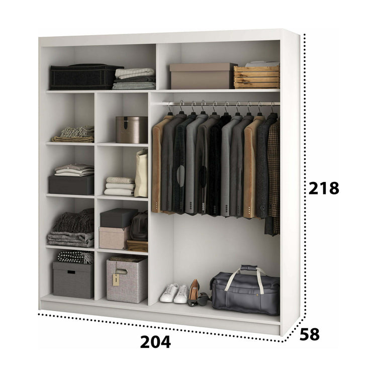 Dressing Radu fără Oglindă, Alb, 204x218x58 cm - La Cucu